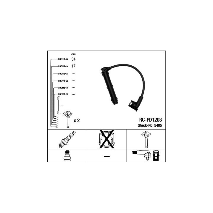 Uždegimo laido komplektas NGK 5405