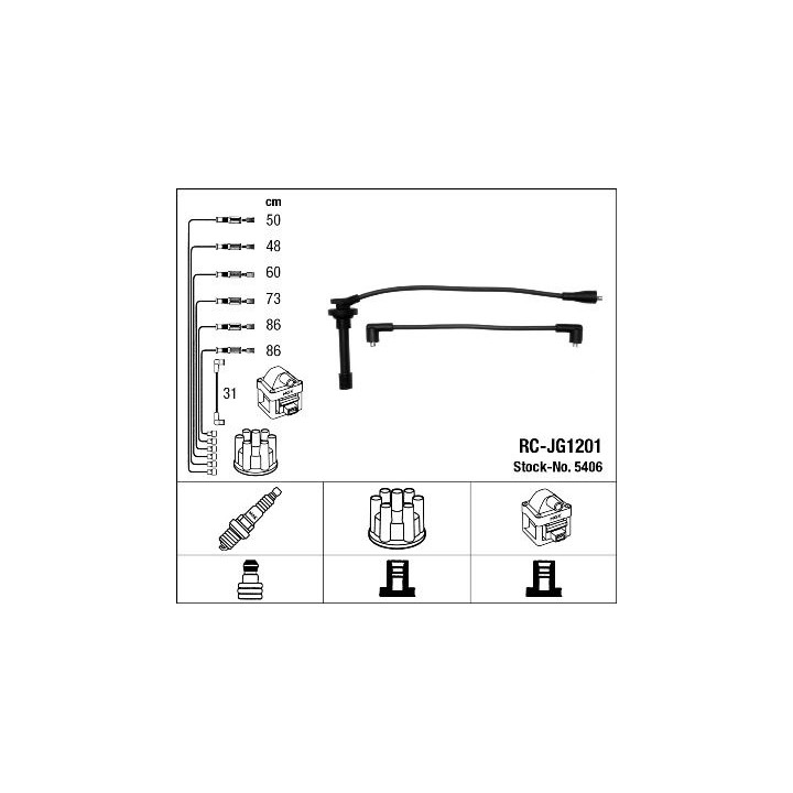 Uždegimo laido komplektas NGK 5406