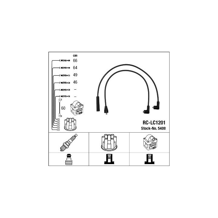 Uždegimo laido komplektas NGK 5408