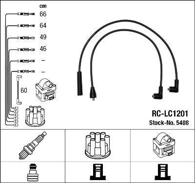 Uždegimo laido komplektas NGK 5408