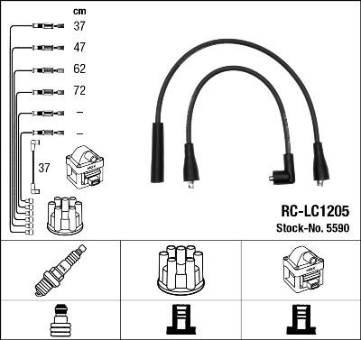 Uždegimo laido komplektas NGK 5590