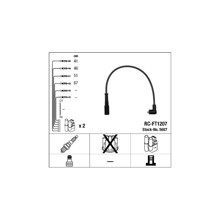 Uždegimo laido komplektas NGK 5607