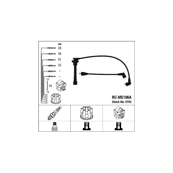Uždegimo laido komplektas NGK 5762