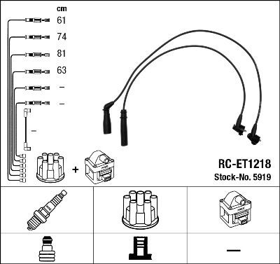 Uždegimo laido komplektas NGK 5919
