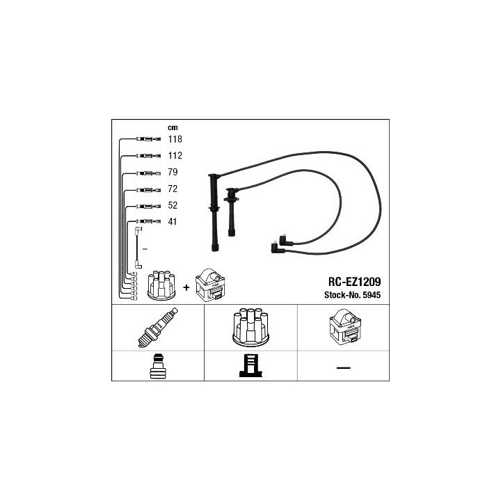 Uždegimo laido komplektas NGK 5945