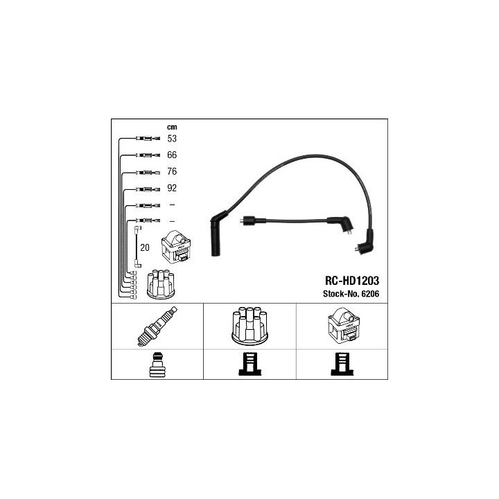 Uždegimo laido komplektas NGK 6206