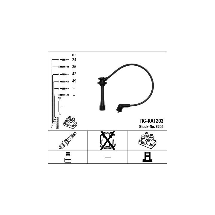Uždegimo laido komplektas NGK 6209