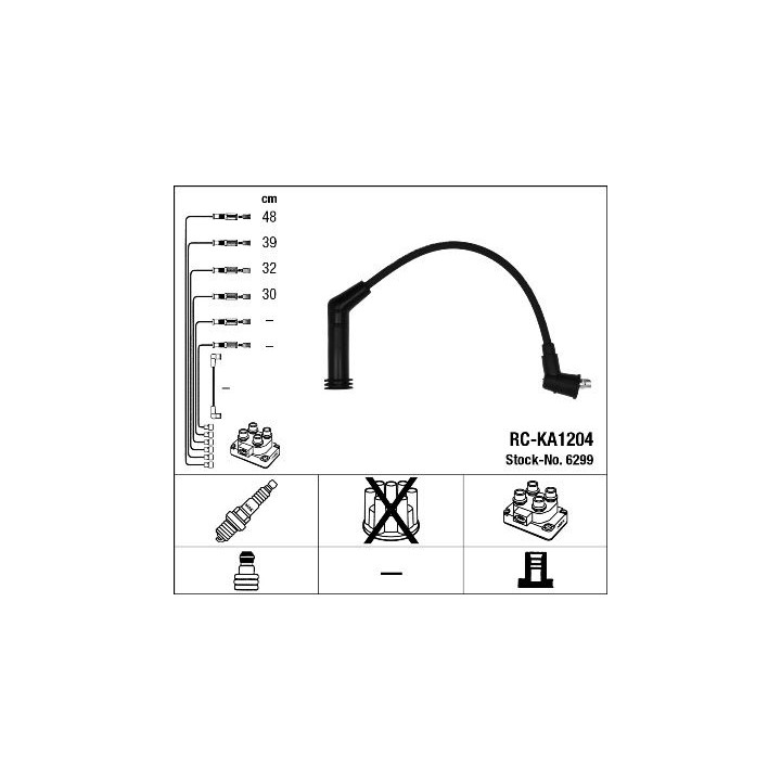 Uždegimo laido komplektas NGK 6299