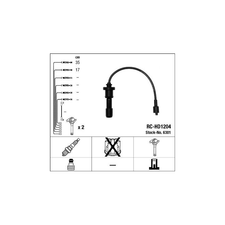 Uždegimo laido komplektas NGK 6301
