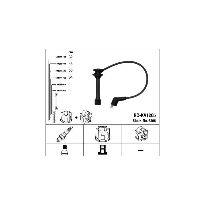 Uždegimo laido komplektas NGK 6306