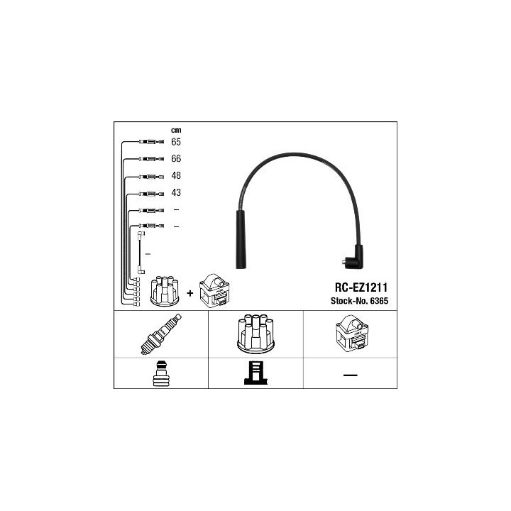 Uždegimo laido komplektas NGK 6365