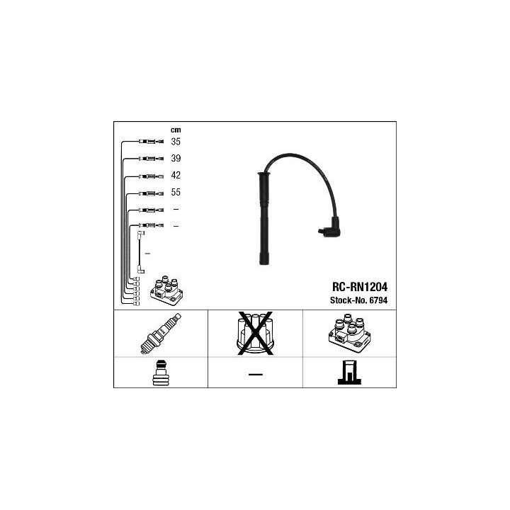 Uždegimo laido komplektas NGK 6794