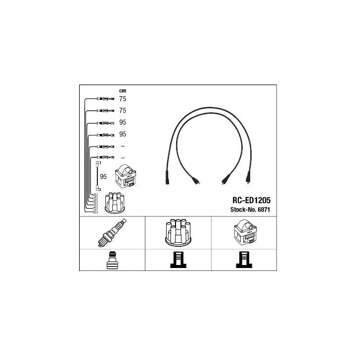 Uždegimo laido komplektas NGK 6871
