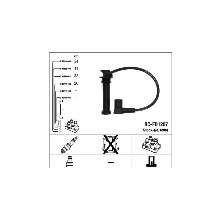 Uždegimo laido komplektas NGK 6984