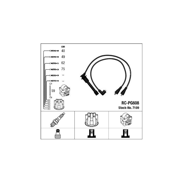 Uždegimo laido komplektas NGK 7109