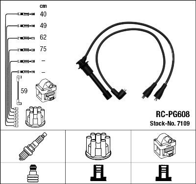 Uždegimo laido komplektas NGK 7109