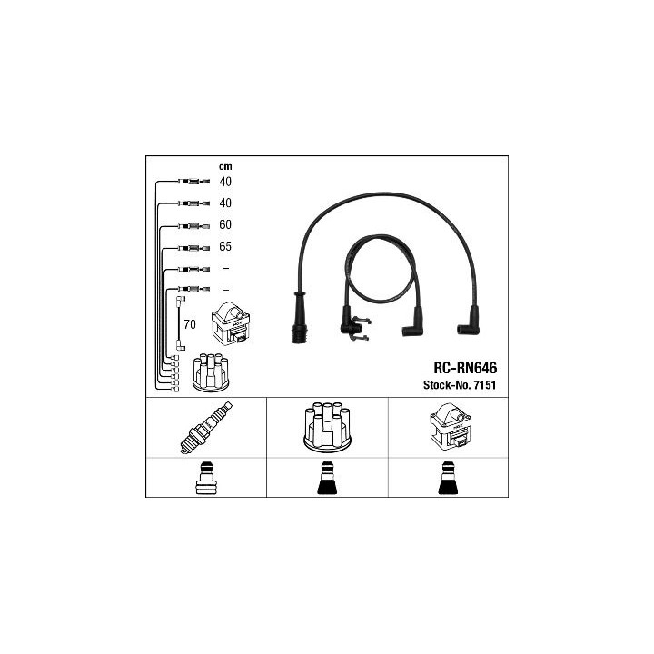 Uždegimo laido komplektas NGK 7151