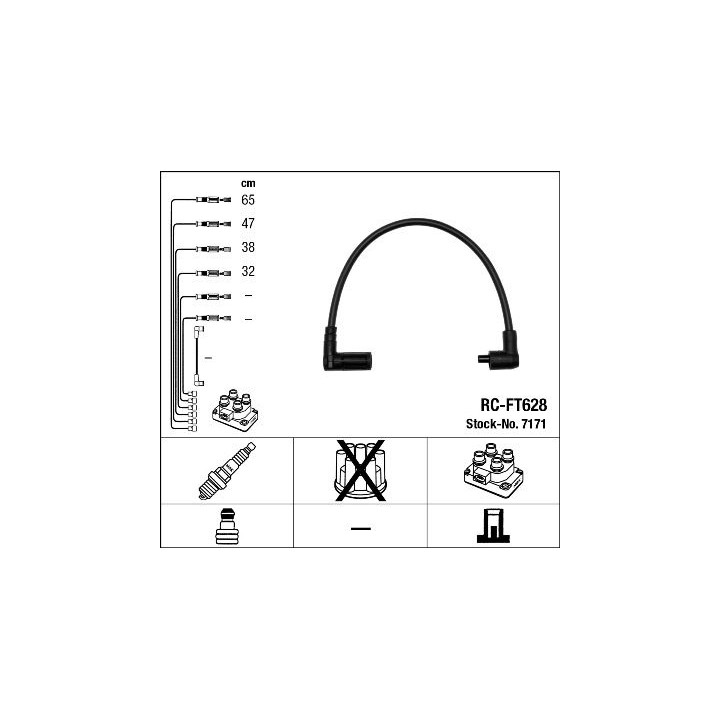 Uždegimo laido komplektas NGK 7171