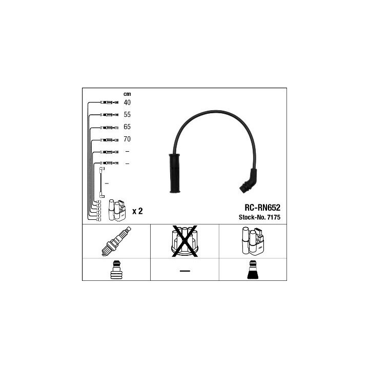 Uždegimo laido komplektas NGK 7175