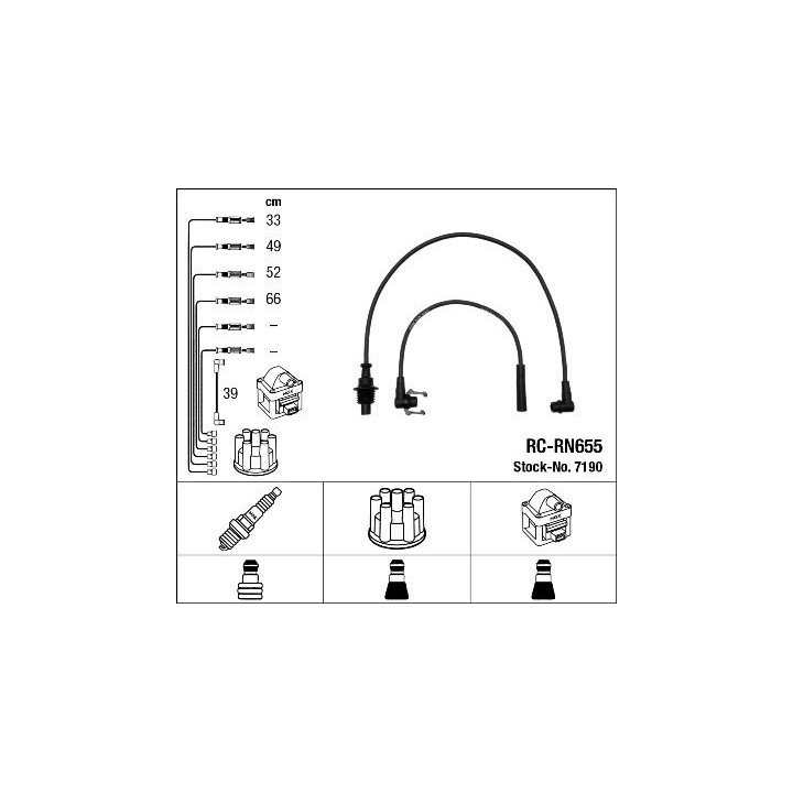 Uždegimo laido komplektas NGK 7190