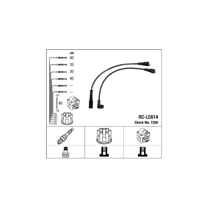 Uždegimo laido komplektas NGK 7206