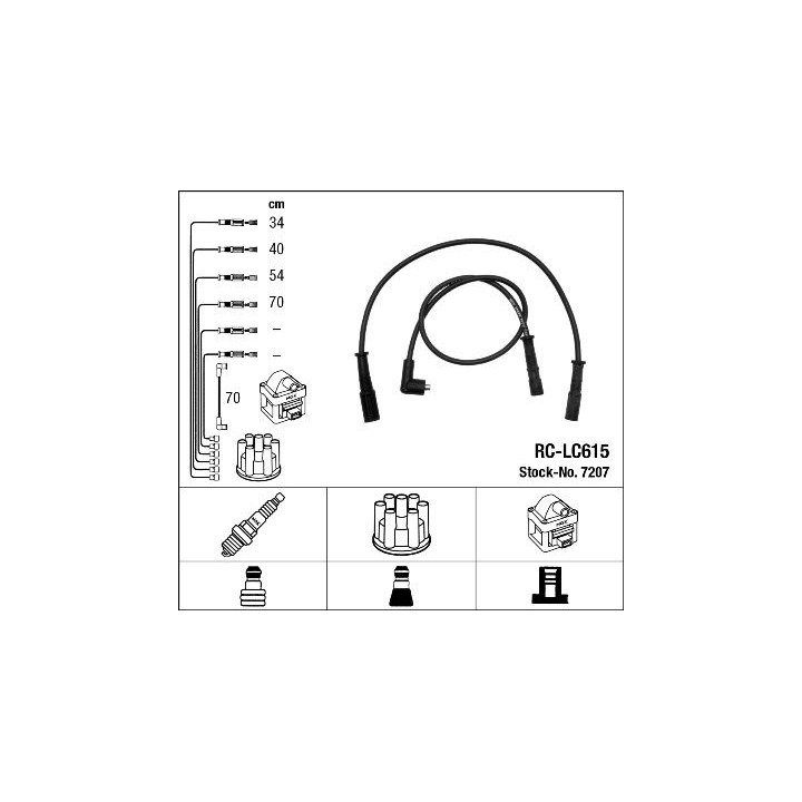 Uždegimo laido komplektas NGK 7207