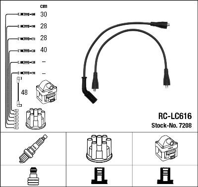 Uždegimo laido komplektas NGK 7208