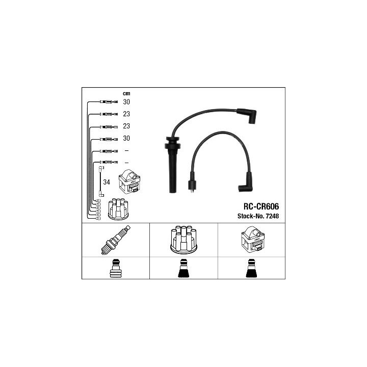 Uždegimo laido komplektas NGK 7248