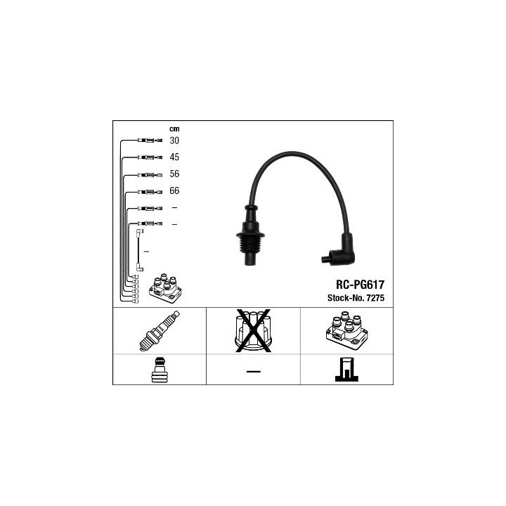 Uždegimo laido komplektas NGK 7275