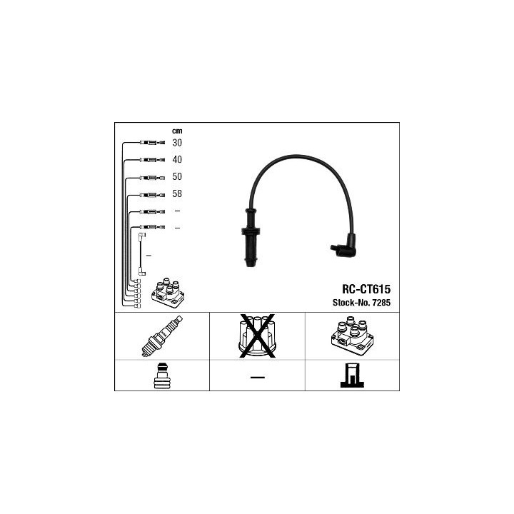 Uždegimo laido komplektas NGK 7285