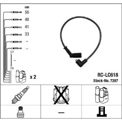 Uždegimo laido komplektas NGK 7287