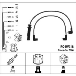 Uždegimo laido komplektas NGK 7366
