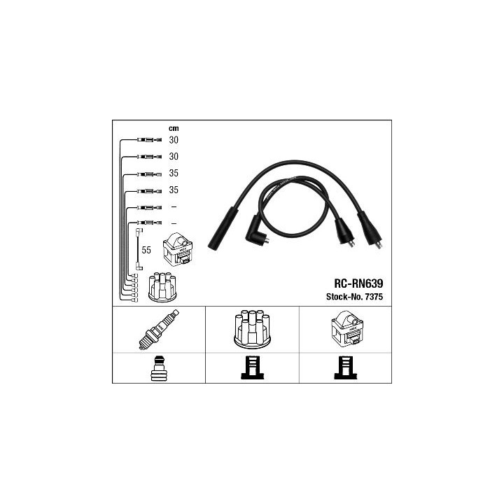Uždegimo laido komplektas NGK 7375