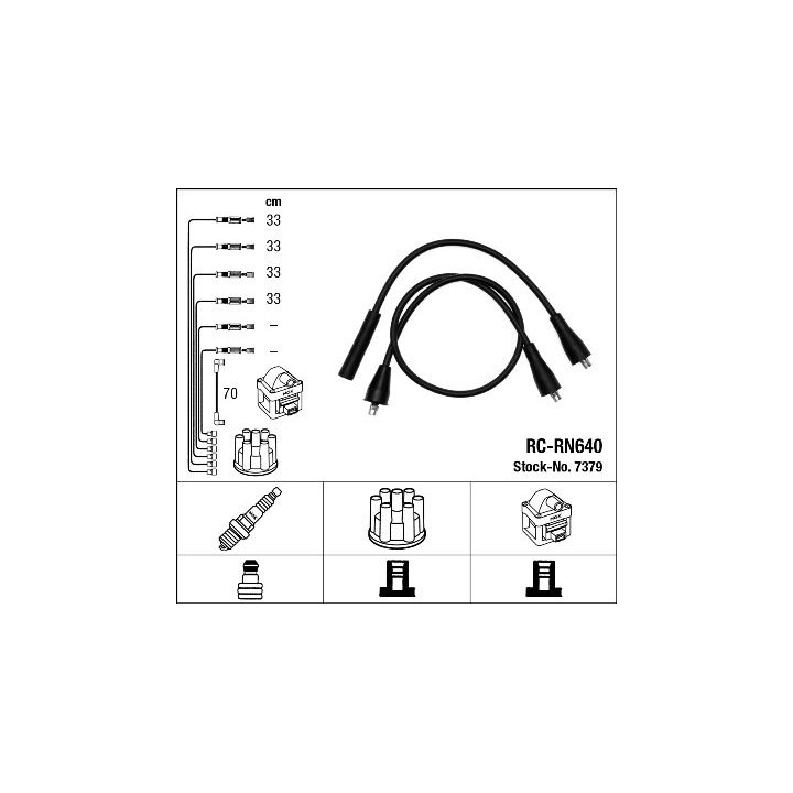 Uždegimo laido komplektas NGK 7379