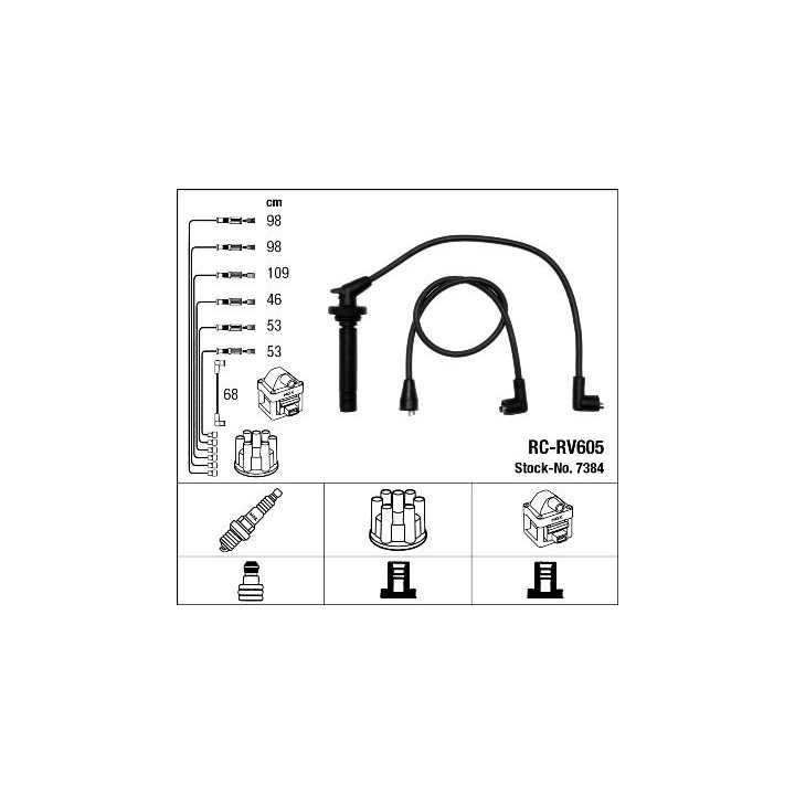Uždegimo laido komplektas NGK 7384