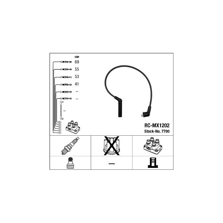 Uždegimo laido komplektas NGK 7700