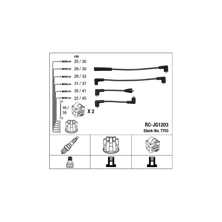 Uždegimo laido komplektas NGK 7703