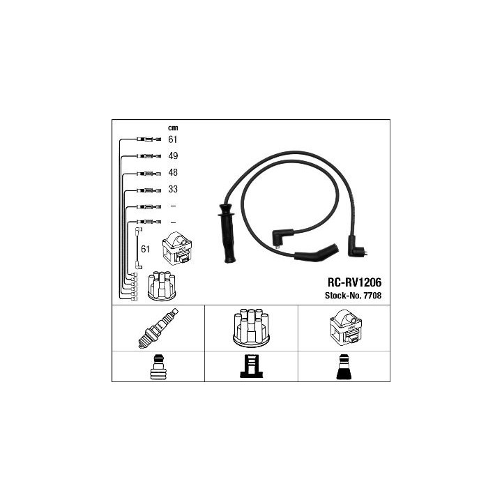 Uždegimo laido komplektas NGK 7708