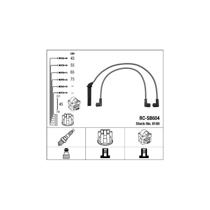 Uždegimo laido komplektas NGK 8190