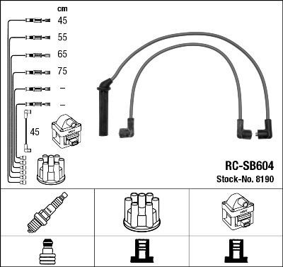 Uždegimo laido komplektas NGK 8190