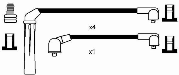 Uždegimo laido komplektas NGK 8190