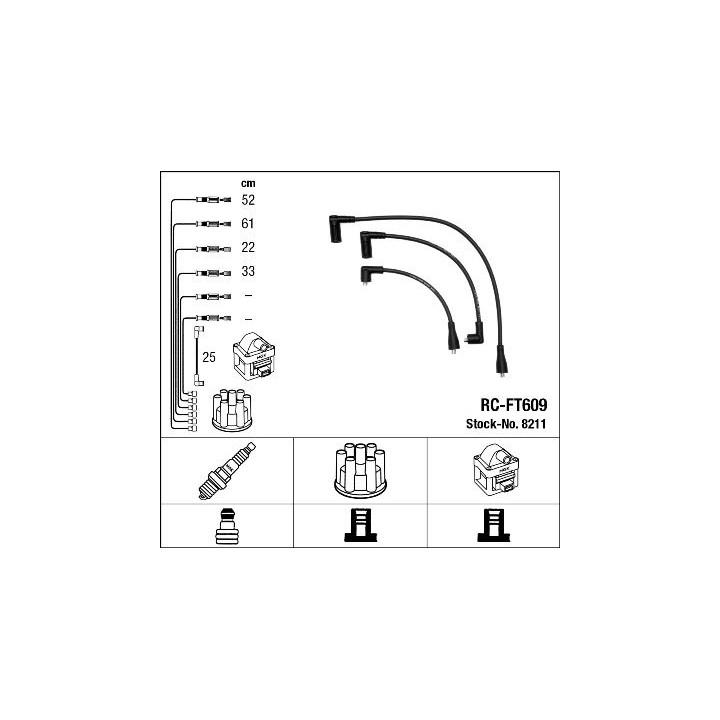 Uždegimo laido komplektas NGK 8211