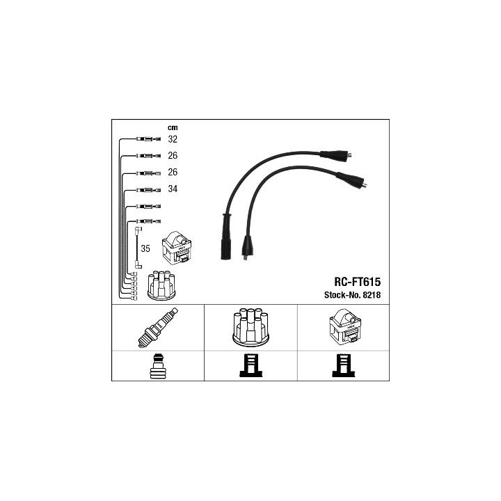 Uždegimo laido komplektas NGK 8218