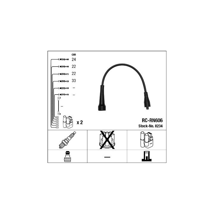 Uždegimo laido komplektas NGK 8234