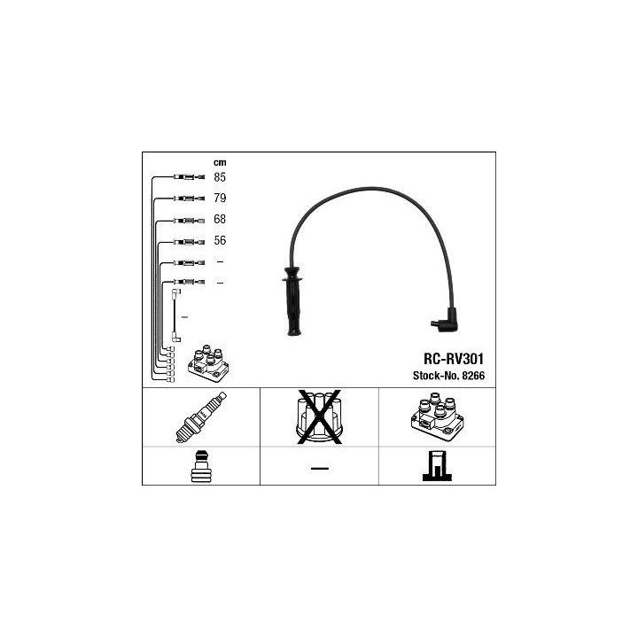 Uždegimo laido komplektas NGK 8266