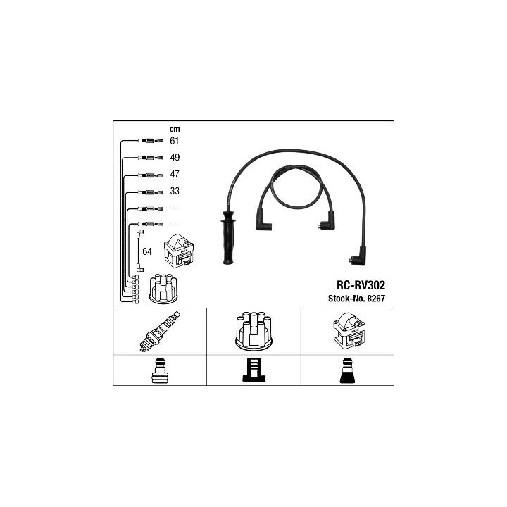Uždegimo laido komplektas NGK 8267