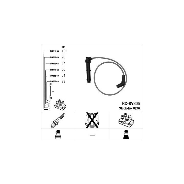 Uždegimo laido komplektas NGK 8270