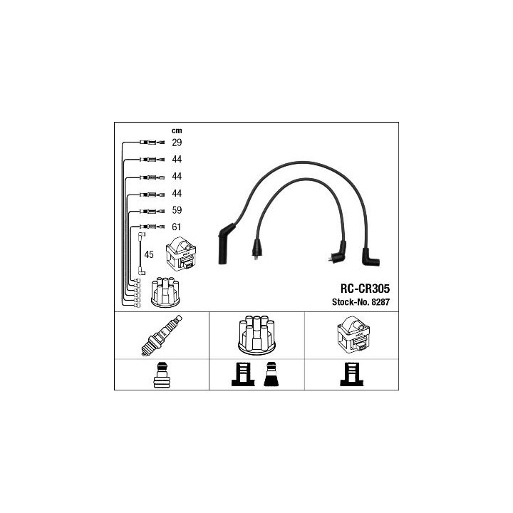 Uždegimo laido komplektas NGK 8287