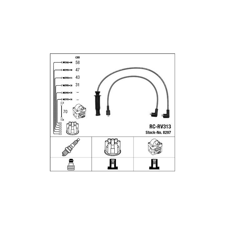 Uždegimo laido komplektas NGK 8297