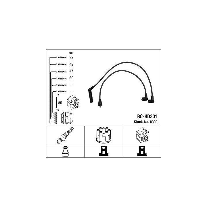 Uždegimo laido komplektas NGK 8300